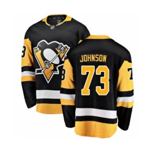 Youth Pittsburgh Penguins #73 Jack Johnson Authentic Black Home Fanatics Branded Breakaway NHL Jersey
