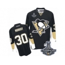 Youth Reebok Pittsburgh Penguins #30 Matt Murray Authentic Black Home 2017 Stanley Cup Champions NHL Jersey