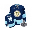 Youth Reebok Pittsburgh Penguins #30 Matt Murray Authentic Navy Blue Third Vintage 2017 Stanley Cup Final NHL Jersey