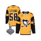 Youth Reebok Pittsburgh Penguins #58 Kris Letang Premier Gold 2017 Stadium Series 2017 Stanley Cup Final NHL Jersey