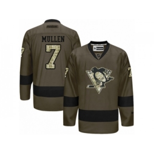 Youth Reebok Pittsburgh Penguins #7 Matt Cullen Premier Green Salute to Service NHL Jersey