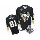 Youth Reebok Pittsburgh Penguins #81 Phil Kessel Authentic Black Home 2017 Stanley Cup Final NHL Jersey