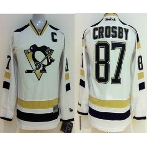 youth nhl jerseys pittsburgh penguins #87 crosby white[2014 new stadium][patch C]