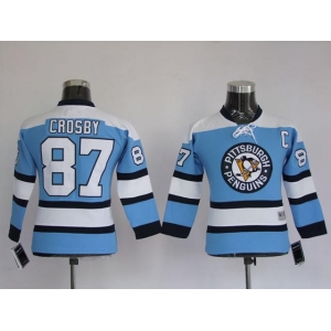 youth nhl pittsburgh penguins #87 crosby blue