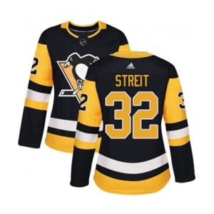 Women Adidas Pittsburgh Penguins #22 Matt Hunwick Authentic Black Home NHL Jersey