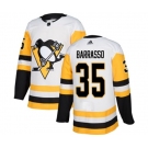 Women Adidas Pittsburgh Penguins #35 Tom Barrasso Authentic White Away NHL Jersey