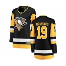 Women Pittsburgh Penguins #19 Derick Brassard Authentic Black Home Fanatics Branded Breakaway NHL Jersey