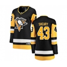 Women Pittsburgh Penguins #43 Conor Sheary Fanatics Branded Black Home Breakaway NHL Jersey