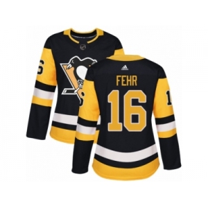 Women's Adidas Pittsburgh Penguins #16 Eric Fehr Premier Black Home NHL Jersey