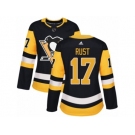 Women's Adidas Pittsburgh Penguins #17 Bryan Rust Premier Black Home NHL Jersey