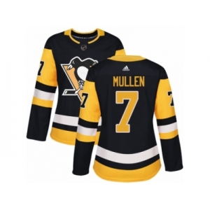 Women's Adidas Pittsburgh Penguins #7 Joe Mullen Premier Black Home NHL Jersey