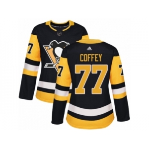 Women's Adidas Pittsburgh Penguins #77 Paul Coffey Premier Black Home NHL Jersey