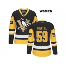 Women's Pittsburgh Penguins #59 Jake Guentzel Black Alternate Home NHL Jersey