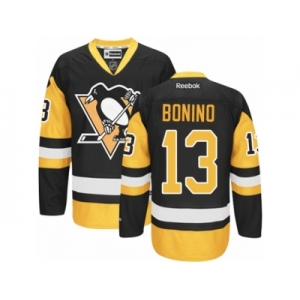 Women's Reebok Pittsburgh Penguins #13 Nick Bonino Premier Black Gold Third NHL Jersey