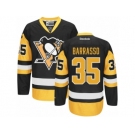 Women's Reebok Pittsburgh Penguins #35 Tom Barrasso Premier Black Gold Third NHL Jersey
