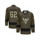 Women's Reebok Pittsburgh Penguins #62 Carl Hagelin Premier Green Salute to Service NHL Jersey