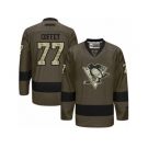 Women's Reebok Pittsburgh Penguins #77 Paul Coffey Premier Green Salute to Service NHL Jersey
