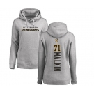 NHL Women Adidas Pittsburgh Penguins #71 Evgeni Malkin Ash Backer Pullover Hoodie