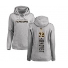 NHL Women Adidas Pittsburgh Penguins #72 Patric Hornqvist Ash Backer Pullover Hoodie