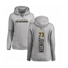 NHL Women Adidas Pittsburgh Penguins #73 Jack Johnson Ash Backer Pullover Hoodie