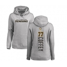 NHL Women Adidas Pittsburgh Penguins #77 Paul Coffey Ash Backer Pullover Hoodie