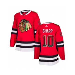 Adidas Chicago Blackhawks #10 Patrick Sharp Authentic Red Drift Fashion NHL Jersey