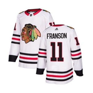 Adidas Chicago Blackhawks #11 Cody Franson Authentic White Away NHL Jersey