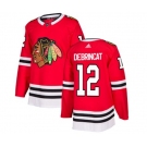 Adidas Chicago Blackhawks #12 Alex DeBrincat Premier Red Home NHL Jersey