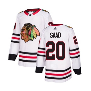 Adidas Chicago Blackhawks #20 Brandon Saad Authentic White Away NHL Jersey