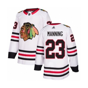Adidas Chicago Blackhawks #23 Brandon Manning Authentic White Away NHL Jersey