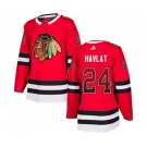 Adidas Chicago Blackhawks #24 Martin Havlat Authentic Red Drift Fashion NHL Jersey