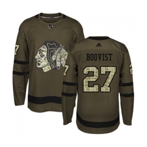 Adidas Chicago Blackhawks #27 Adam Boqvist Authentic Green Salute to Service NHL Jersey