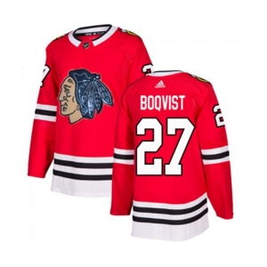 Adidas Chicago Blackhawks #27 Adam Boqvist Authentic Red Fashion Gold NHL Jersey