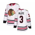 Adidas Chicago Blackhawks #3 Pierre Pilote Authentic White Away NHL Jersey