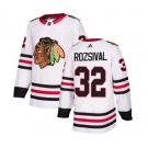 Adidas Chicago Blackhawks #32 Michal Rozsival Authentic White Away NHL Jersey