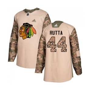 Adidas Chicago Blackhawks #44 Jan Rutta Authentic Camo Veterans Day Practice NHL Jersey