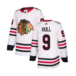 Adidas Chicago Blackhawks #9 Bobby Hull Authentic White Away NHL Jersey