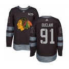 Adidas Chicago Blackhawks #91 Anthony Duclair Authentic Black 1917-2017 100th Anniversary NHL Jersey