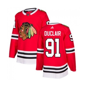 Adidas Chicago Blackhawks #91 Anthony Duclair Authentic Red Home NHL Jersey