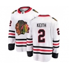 Chicago Blackhawks #2 Duncan Keith Fanatics Branded White Away Breakaway NHL Jersey