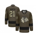 Chicago Blackhawks #21 Stan Mikita Green Salute to Service Stitched NHL Jersey