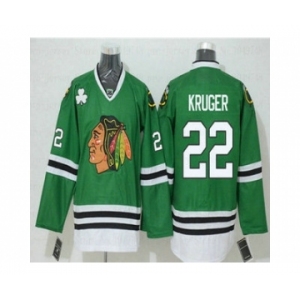 Chicago Blackhawks #22 Marcus Kruger Green Reebok NHL Authentic Jersey[Kruger]