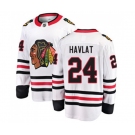 Chicago Blackhawks #24 Martin Havlat Fanatics Branded White Away Breakaway NHL Jersey