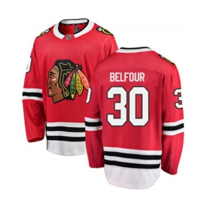 Chicago Blackhawks #30 ED Belfour Fanatics Branded Red Home Breakaway NHL Jersey