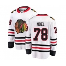 Chicago Blackhawks #78 Nathan Noel Fanatics Branded White Away Breakaway NHL Jersey