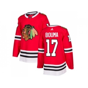 Men Adidas Chicago Blackhawks #17 Lance Bouma Red Home Authentic Stitched NHL Jersey