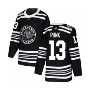 Men's Adidas Chicago Blackhawks #13 CM Punk Authentic Black 2019 Winter Classic NHL Jersey