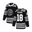 Men's Adidas Chicago Blackhawks #18 Denis Savard Authentic Black 2019 Winter Classic NHL Jersey