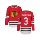 Men's Adidas Chicago Blackhawks #3 Keith Magnuson Authentic Red Home NHL Jersey