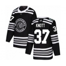 Men's Adidas Chicago Blackhawks #37 Graham Knott Authentic Black 2019 Winter Classic NHL Jersey